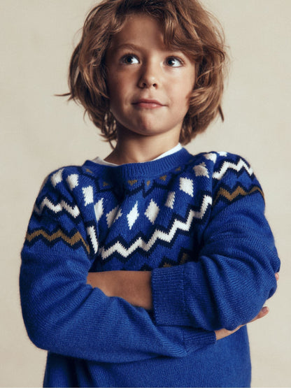 Boden navy Blue Fair Isle Jumper - image 1