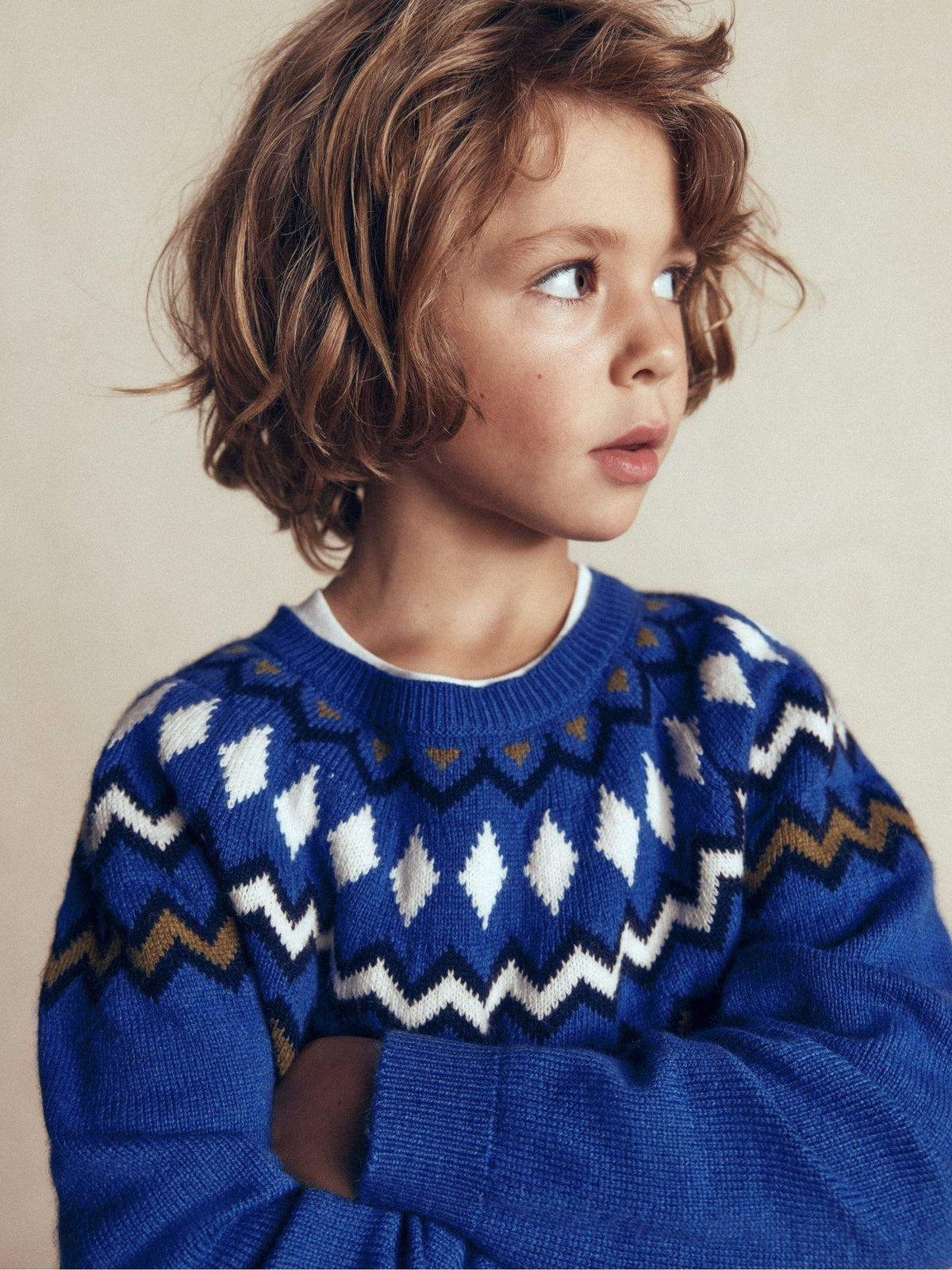 Boden navy Blue Fair Isle Jumper - image 2