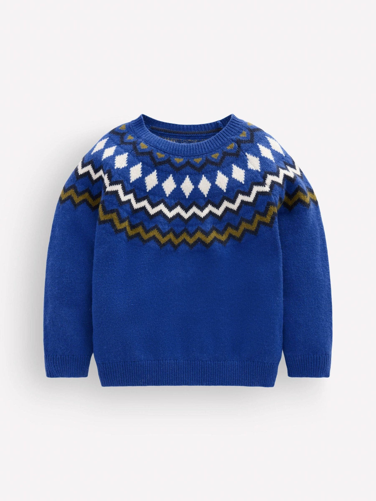 Boden navy Blue Fair Isle Jumper - image 3