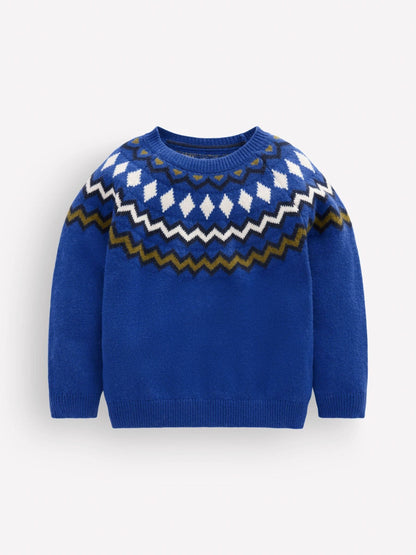 Boden navy Blue Fair Isle Jumper - image 3
