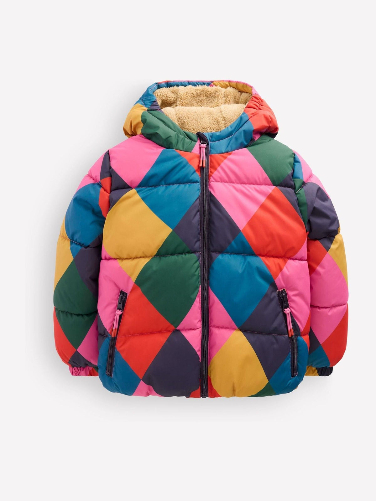 Boden Pink Fun Padded Coat - image 1