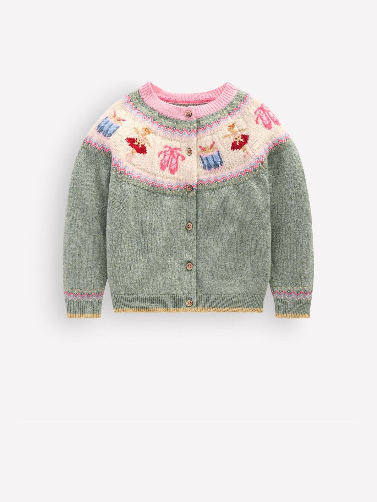 Boden Green Edie Fair Isle Cardigan - image 1