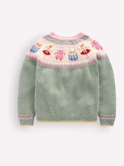 Boden Green Edie Fair Isle Cardigan - image 2