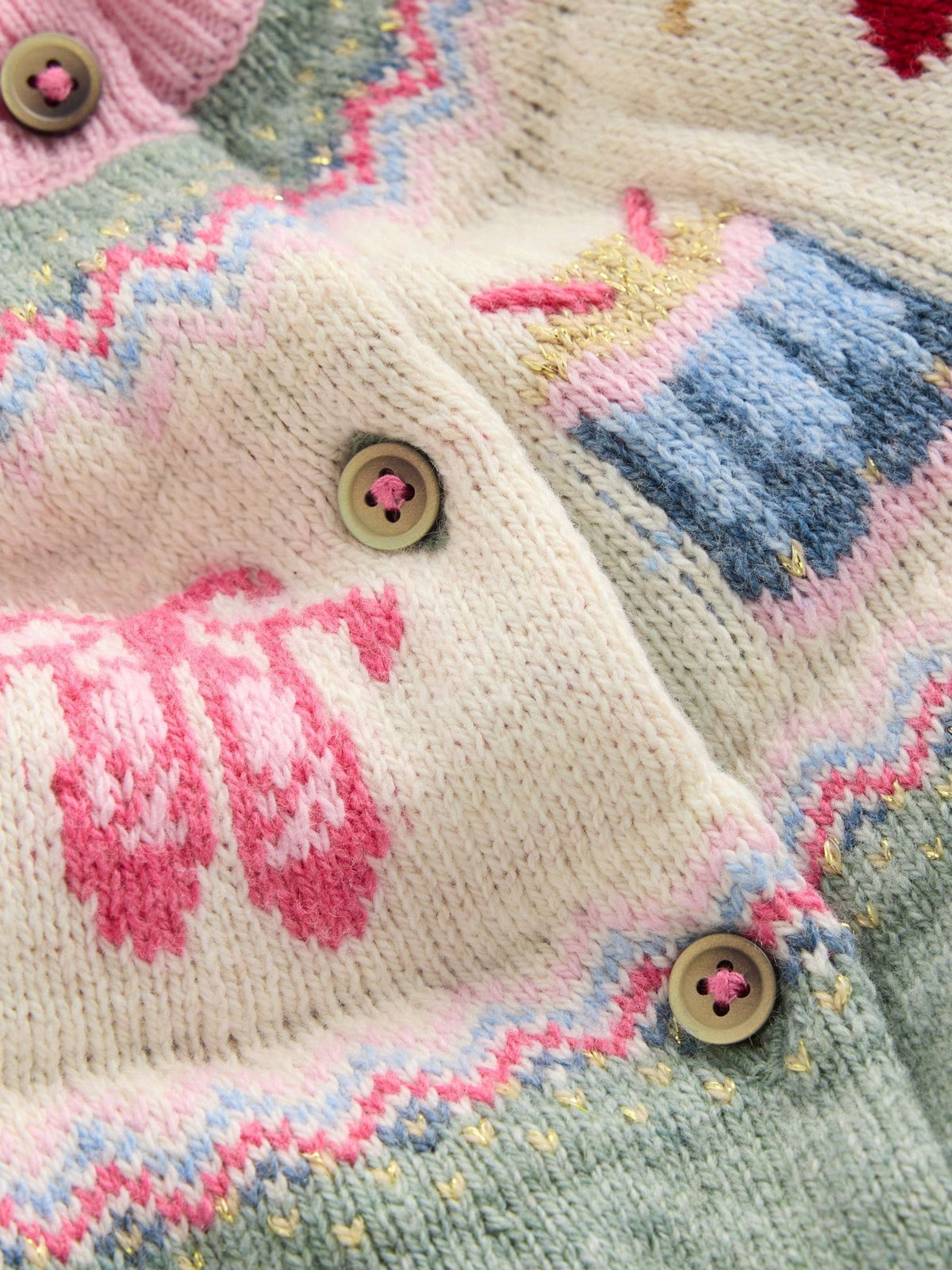 Boden Green Edie Fair Isle Cardigan - image 3