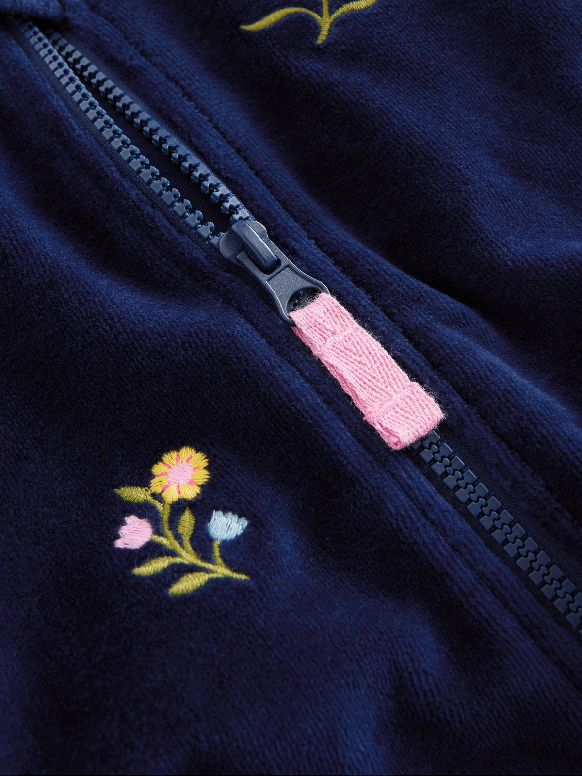 Boden Blue Velour Cosy Zip-through Hoodie - image 3
