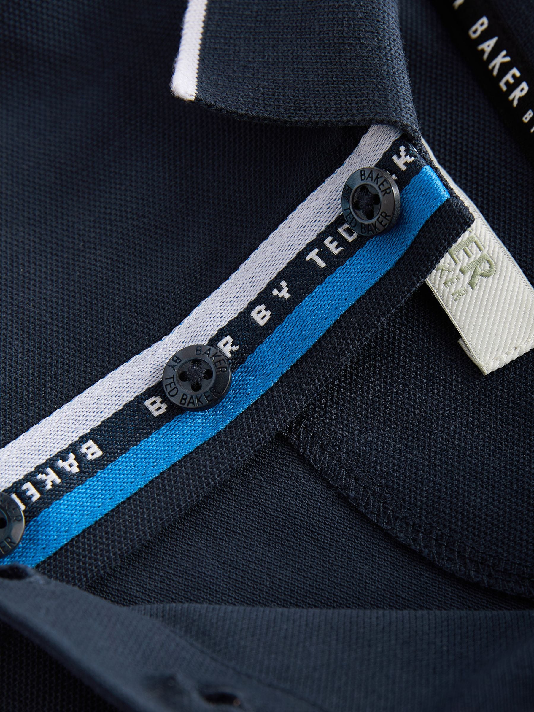 Dsiney Kidz - Baker by Ted Baker Navy Long Sleeve Polo Shirt image 11