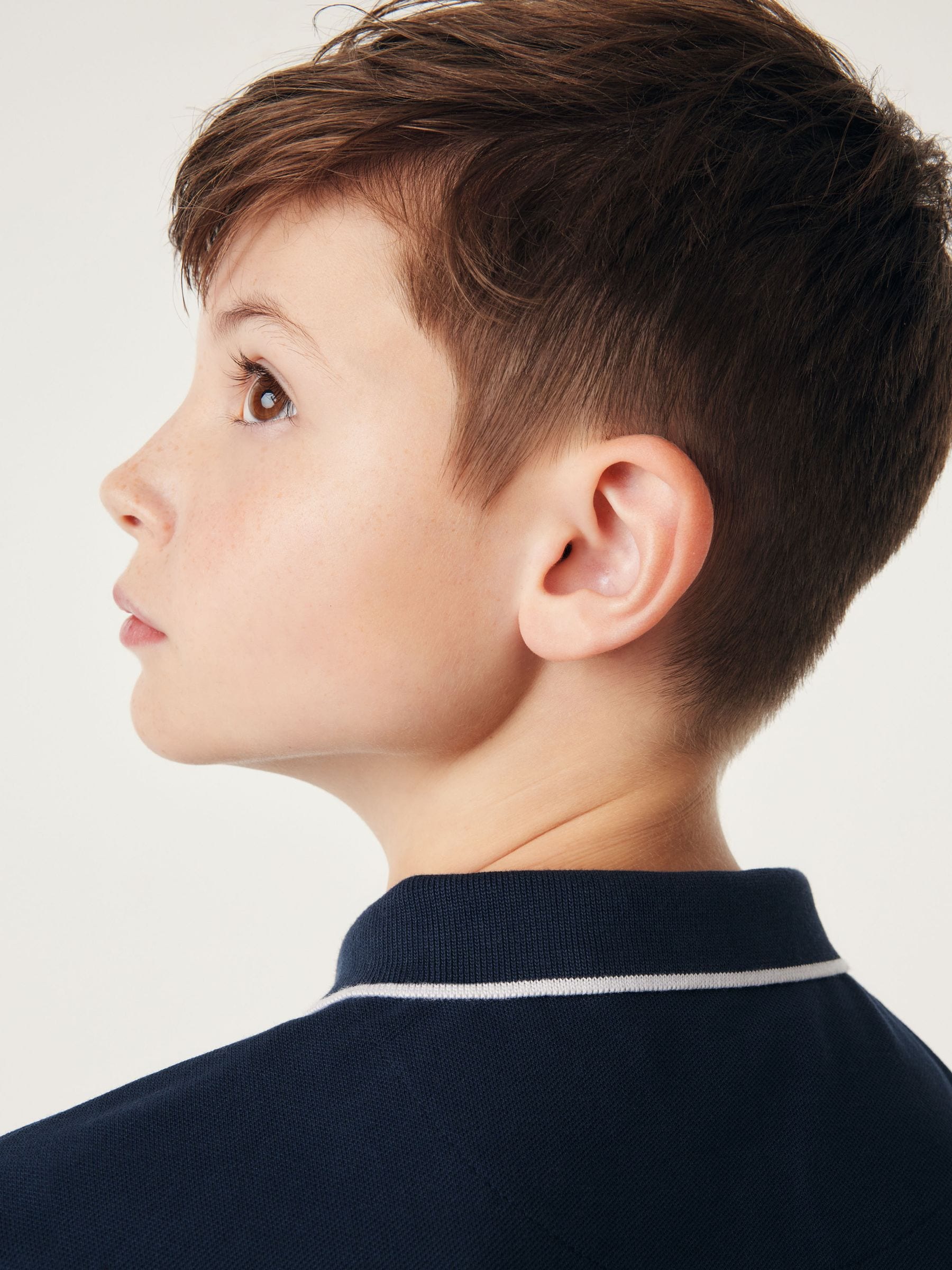 Dsiney Kidz - Baker by Ted Baker Navy Long Sleeve Polo Shirt image 6