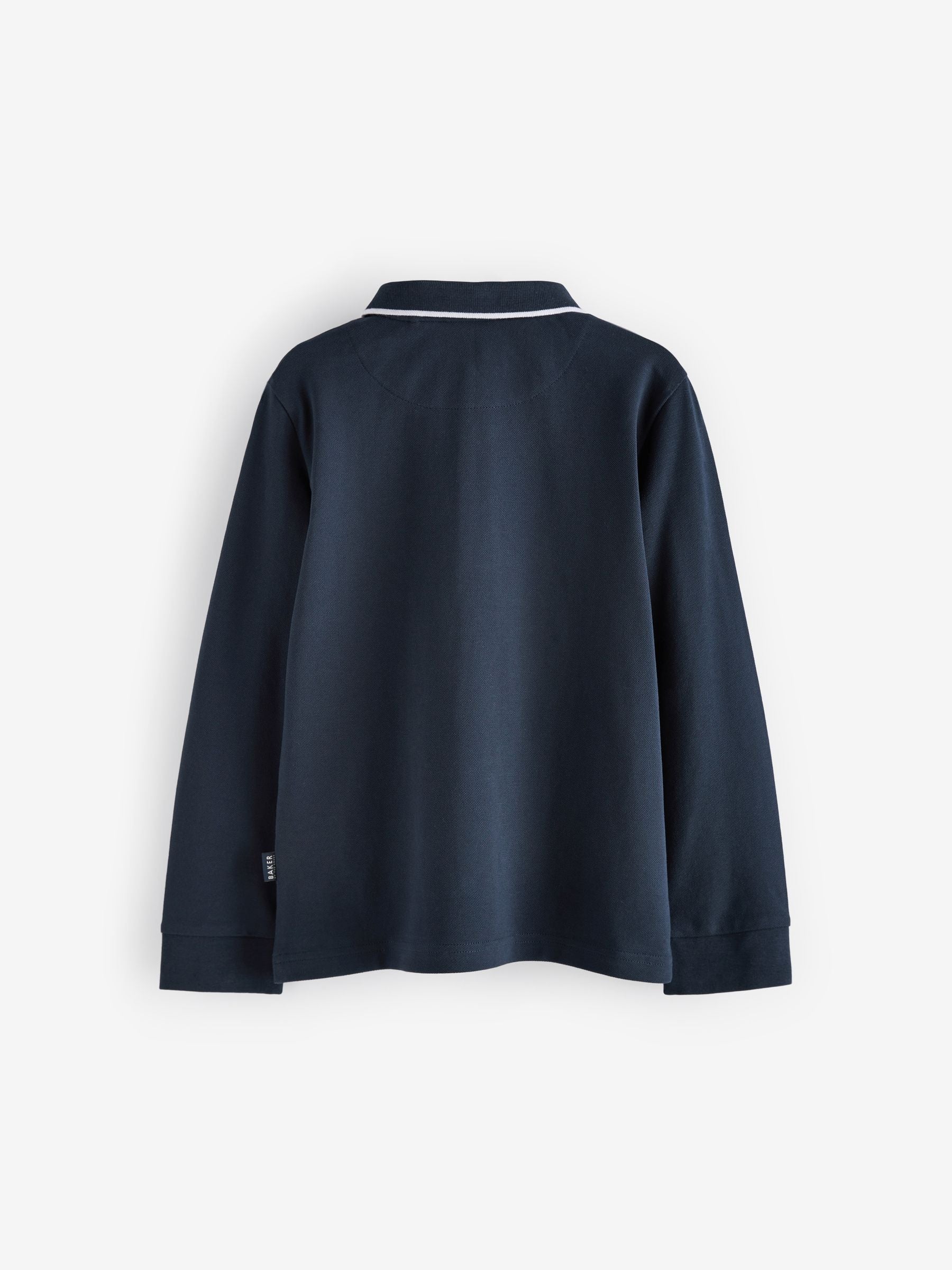 Dsiney Kidz - Baker by Ted Baker Navy Long Sleeve Polo Shirt image 8