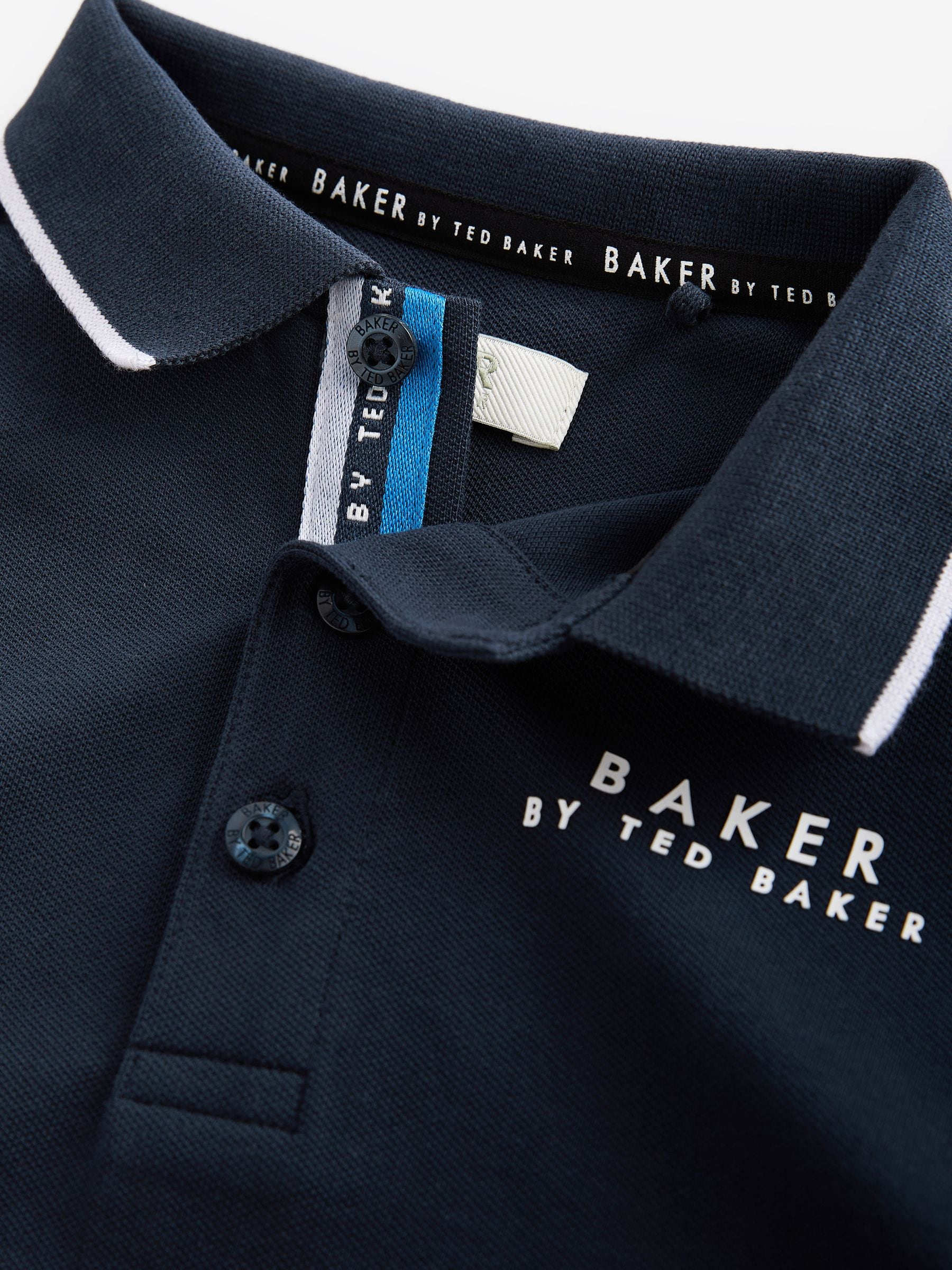 Dsiney Kidz - Baker by Ted Baker Navy Long Sleeve Polo Shirt image 9