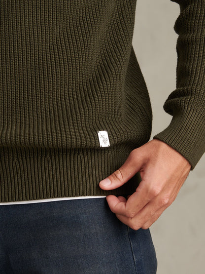 U.S. Polo Assn Green Quarter Zip Knitted Jumper - image 2