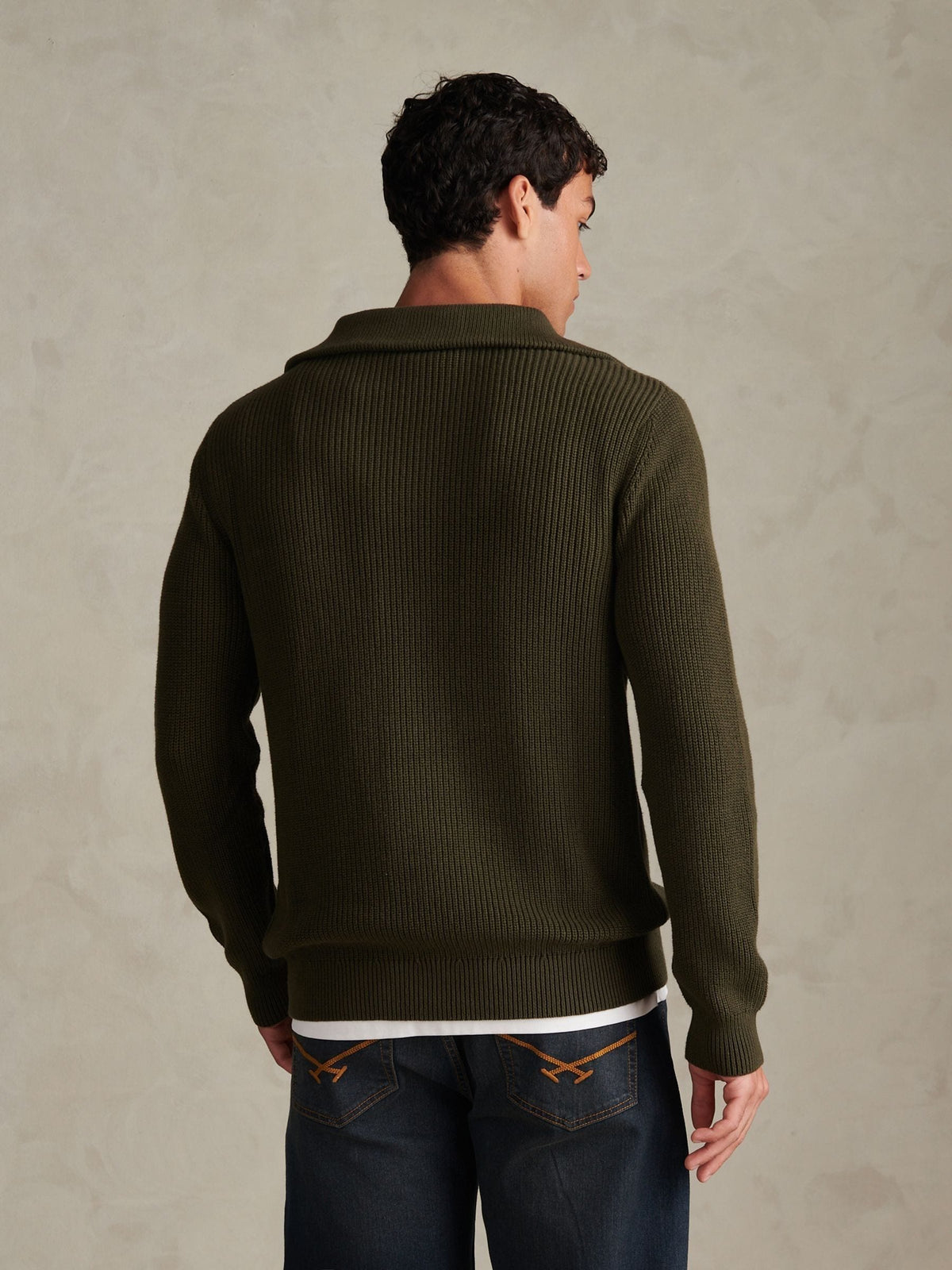 U.S. Polo Assn Green Quarter Zip Knitted Jumper - image 4