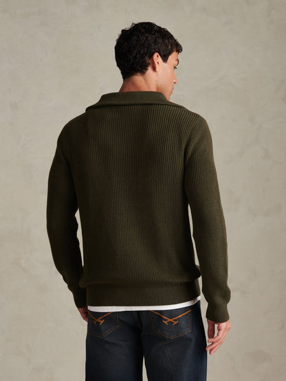 U.S. Polo Assn Green Quarter Zip Knitted Jumper - image 4