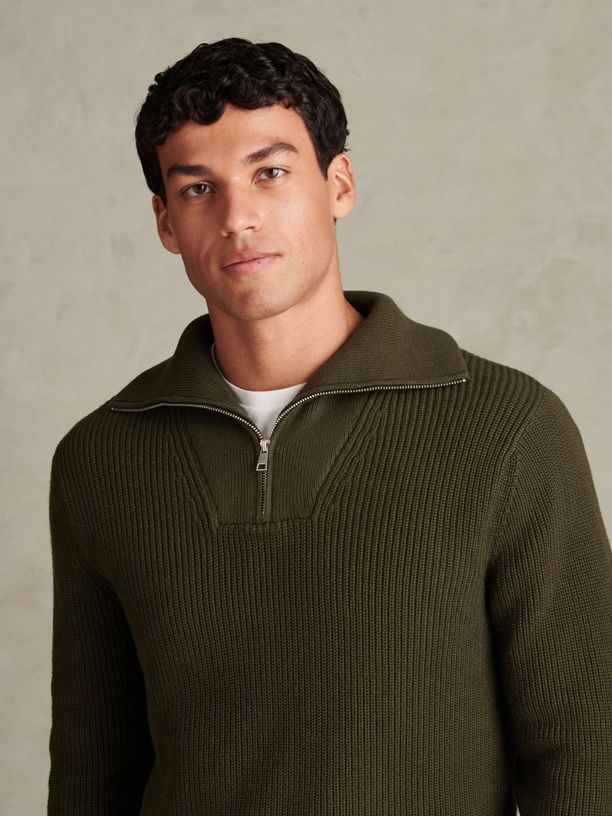 U.S. Polo Assn Green Quarter Zip Knitted Jumper - image 5