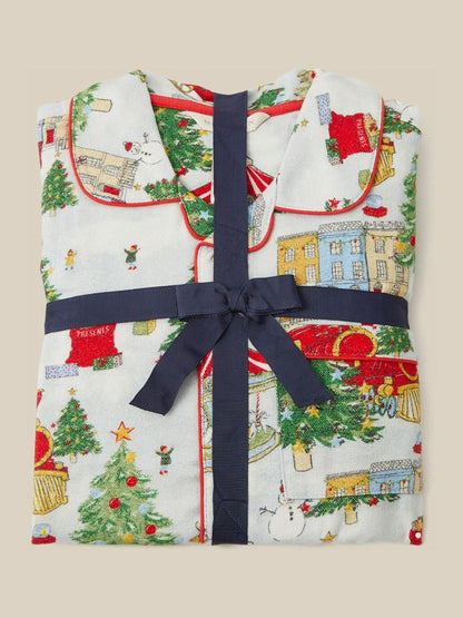 Monsoon Cream Christmas Tree Long Pyjamas Set - image 4
