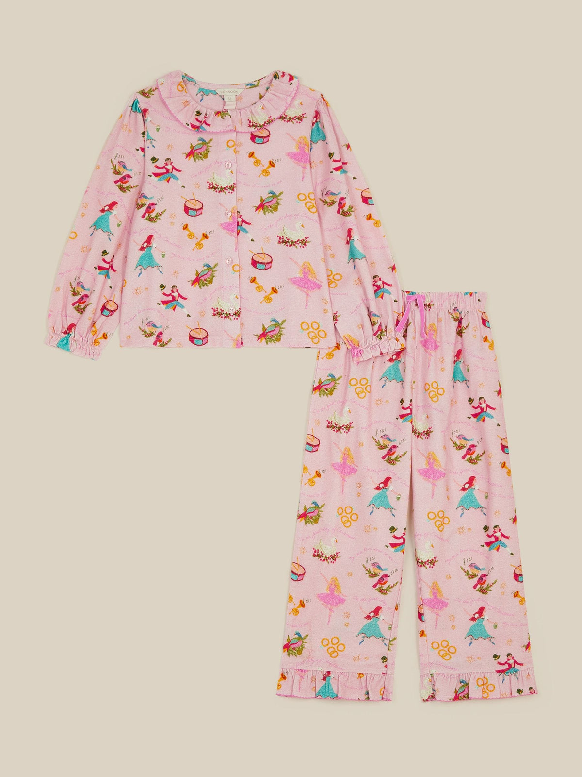 Monsoon Pink 12 Days Long Christmas Pyjamas Set - image 1