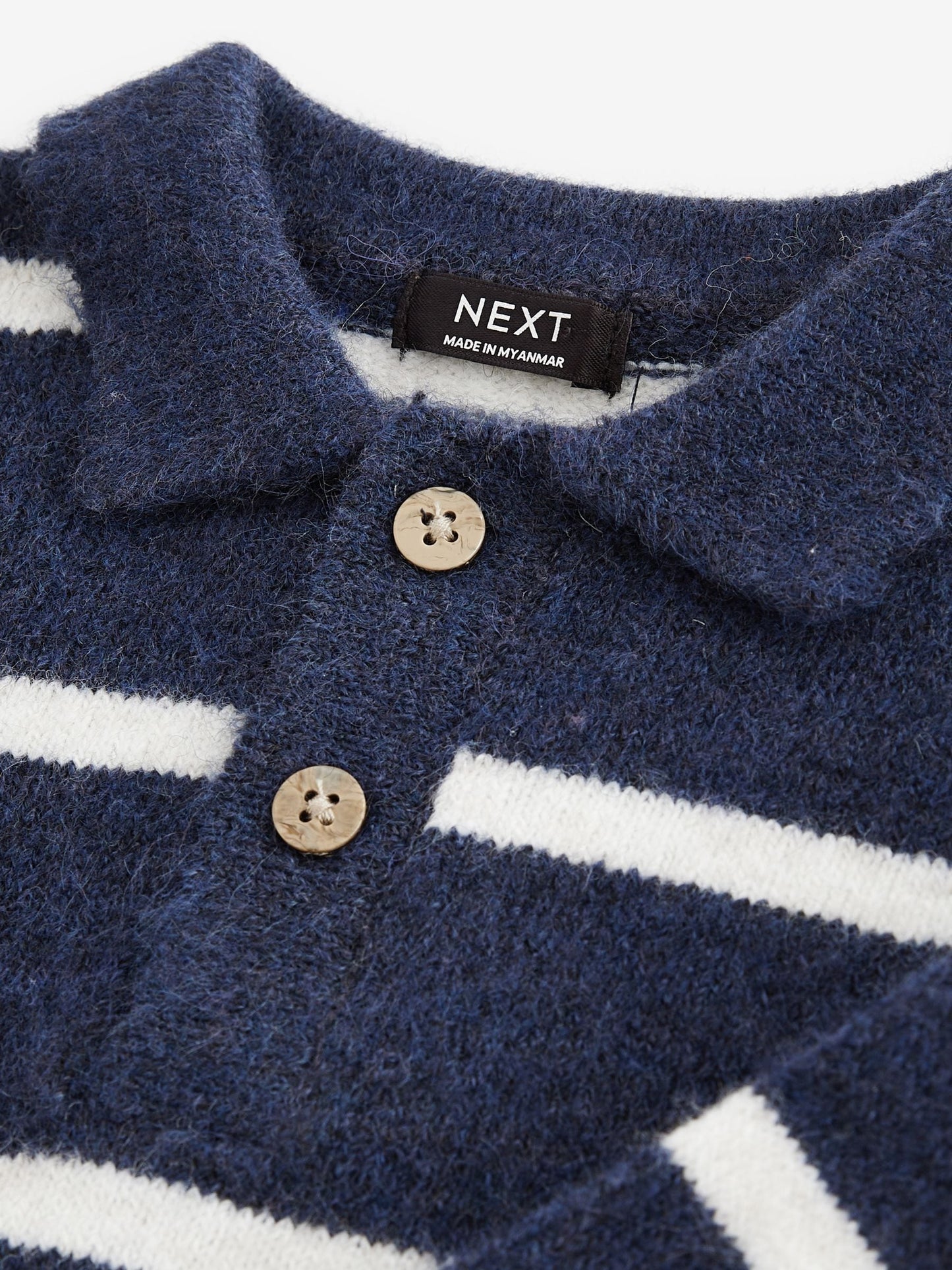 Dsiney Kidz - Navy Blue Long Sleeve Stripe Polo Shirt (3mths-7yrs) image 5