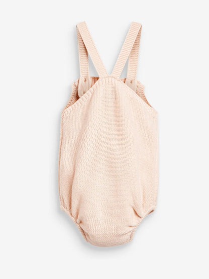 The Little Tailor Pink Stylish Knitted 100% Cotton Romper image 2