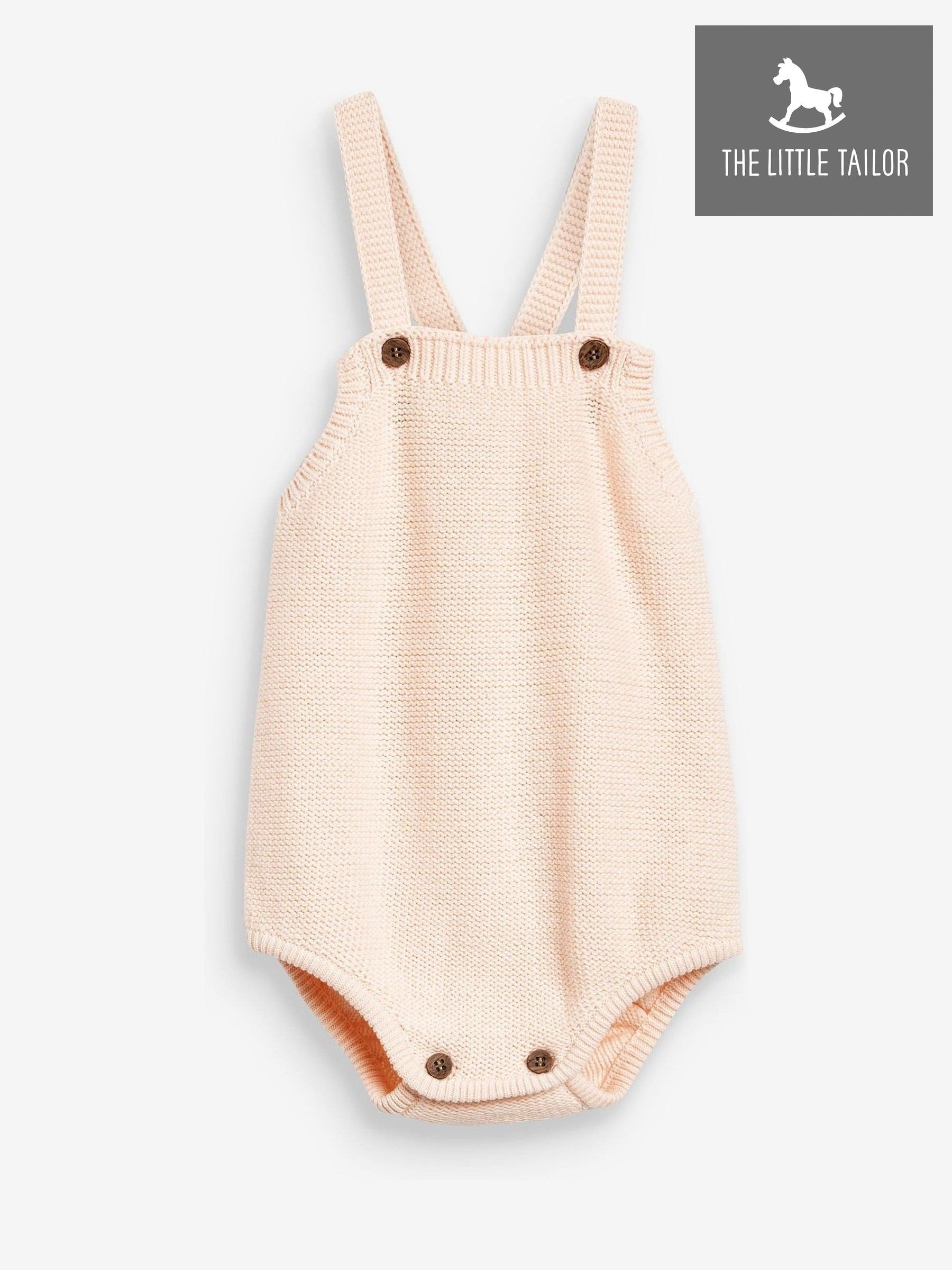 The Little Tailor Pink Stylish Knitted 100% Cotton Romper image 4