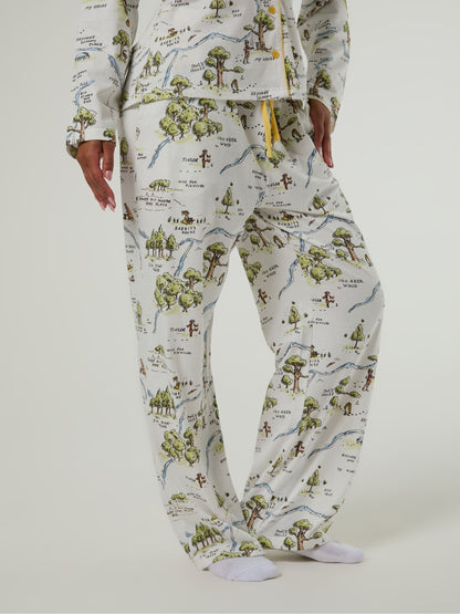 Skinnydip White Disney Winnie The Pooh Hundred Acre Wood Pyjamas Set with Scrunchie - image 2