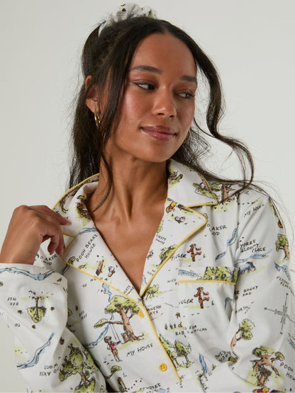 Skinnydip White Disney Winnie The Pooh Hundred Acre Wood Pyjamas Set with Scrunchie - image 5