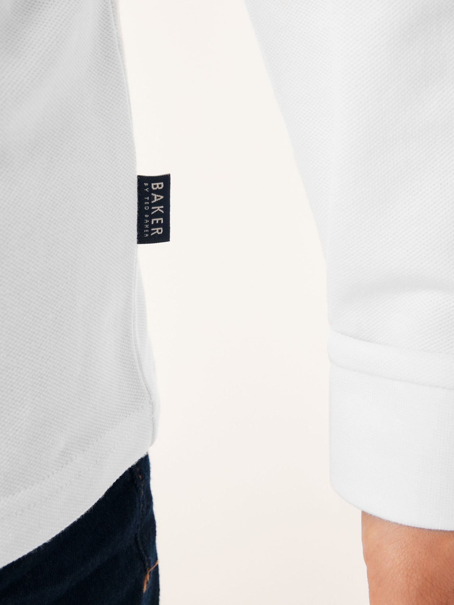 Dsiney Kidz - Baker by Ted Baker White Long Sleeve Polo Shirt image 4