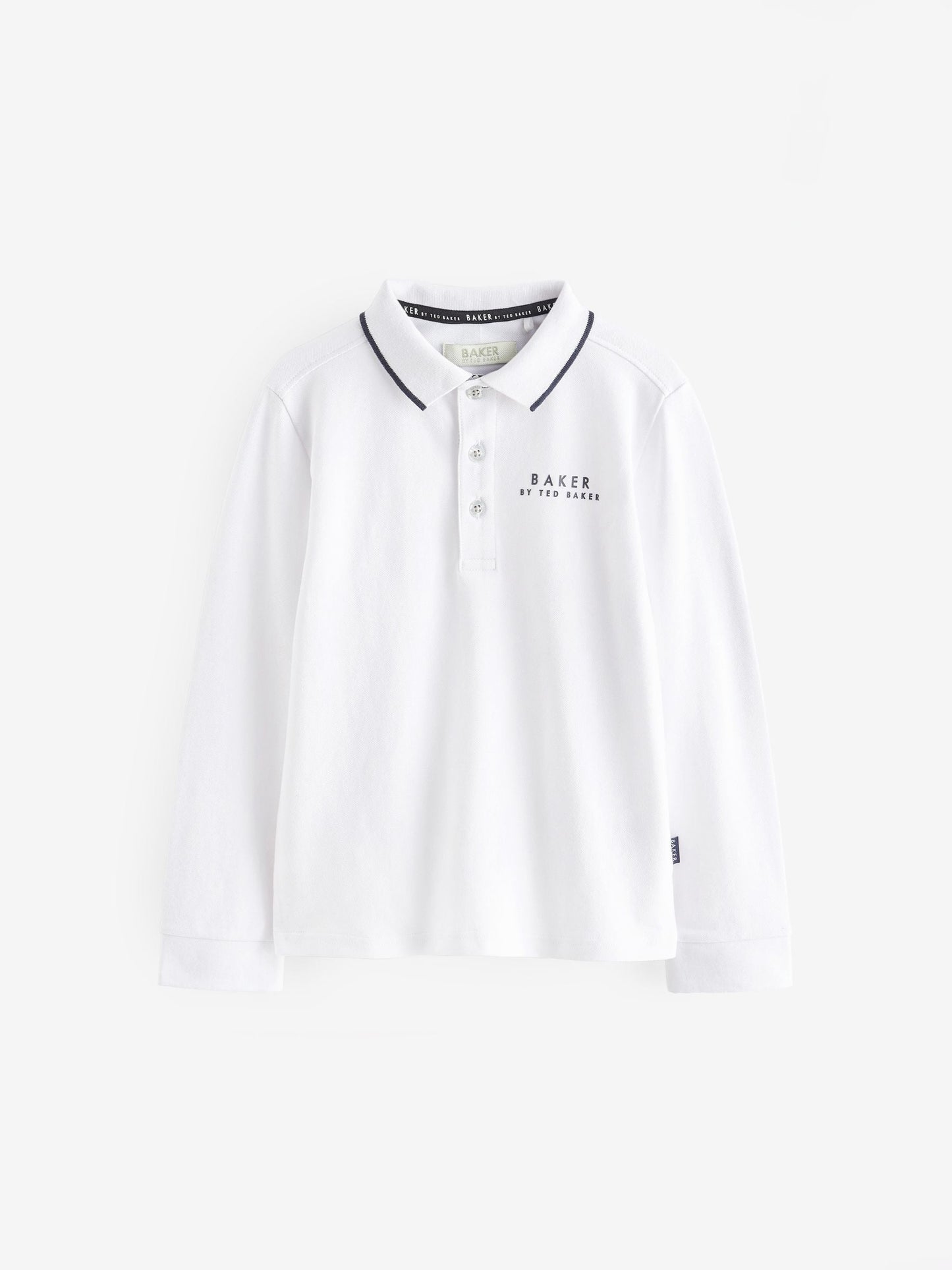 Dsiney Kidz - Baker by Ted Baker White Long Sleeve Polo Shirt image 5