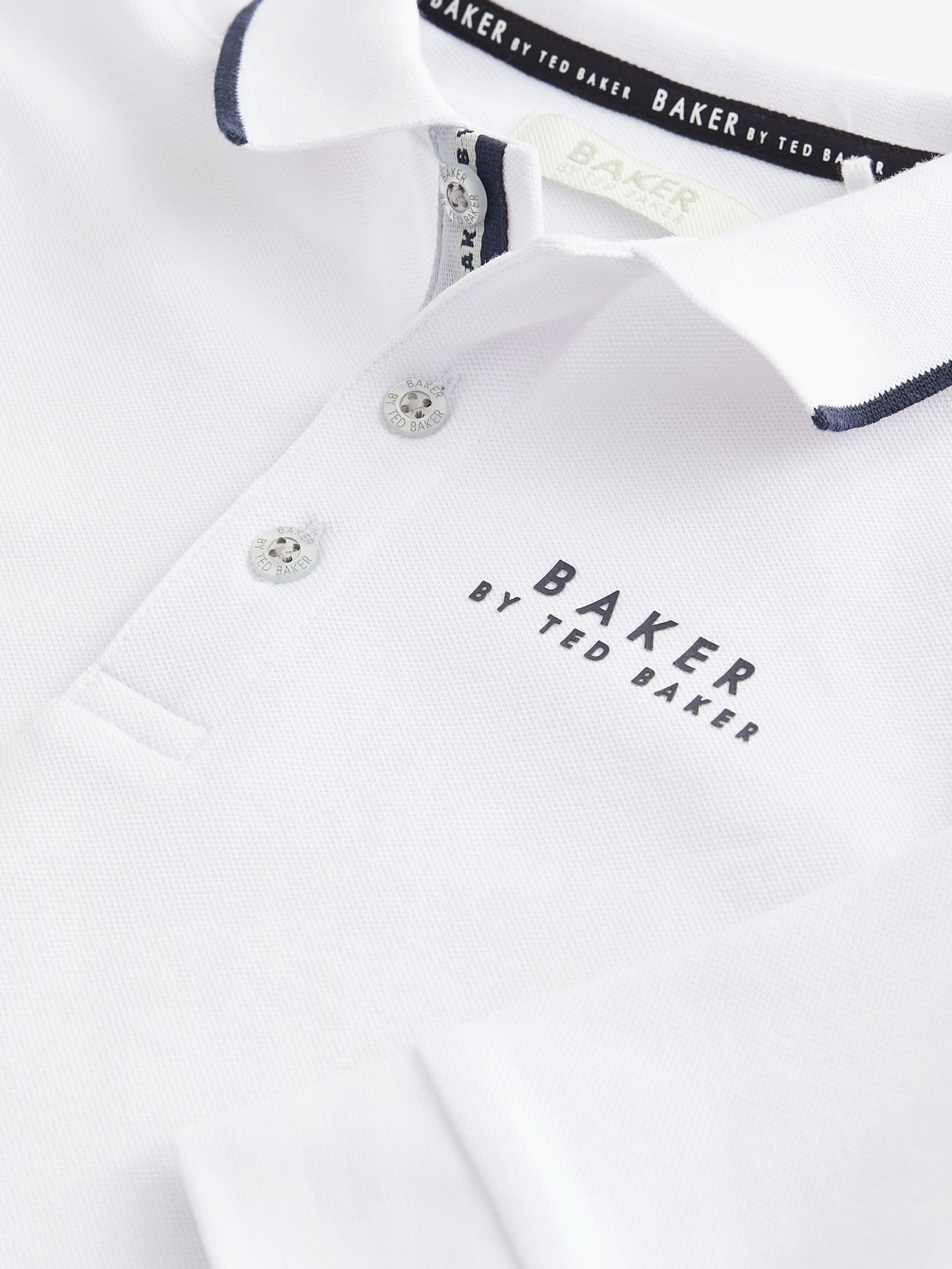Dsiney Kidz - Baker by Ted Baker White Long Sleeve Polo Shirt image 7