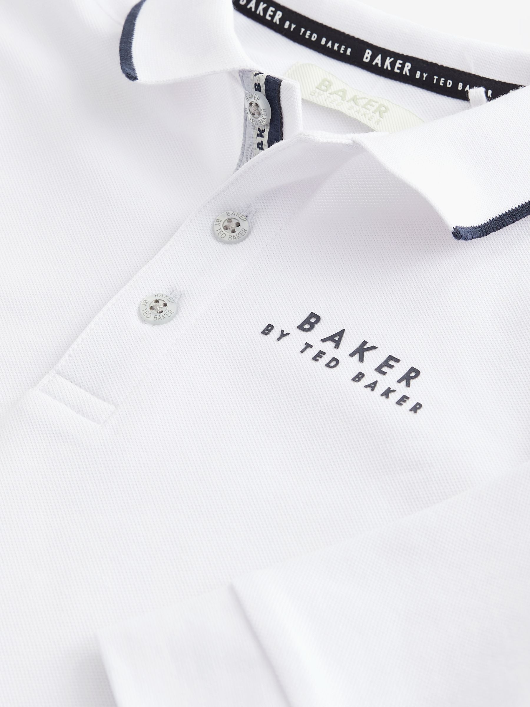 Dsiney Kidz - Baker by Ted Baker White Long Sleeve Polo Shirt image 7