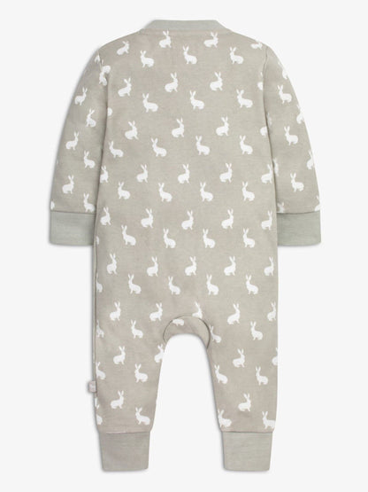 The Little Tailor Grey Front Zip Soft 100% Cotton Sleepsuit image 5