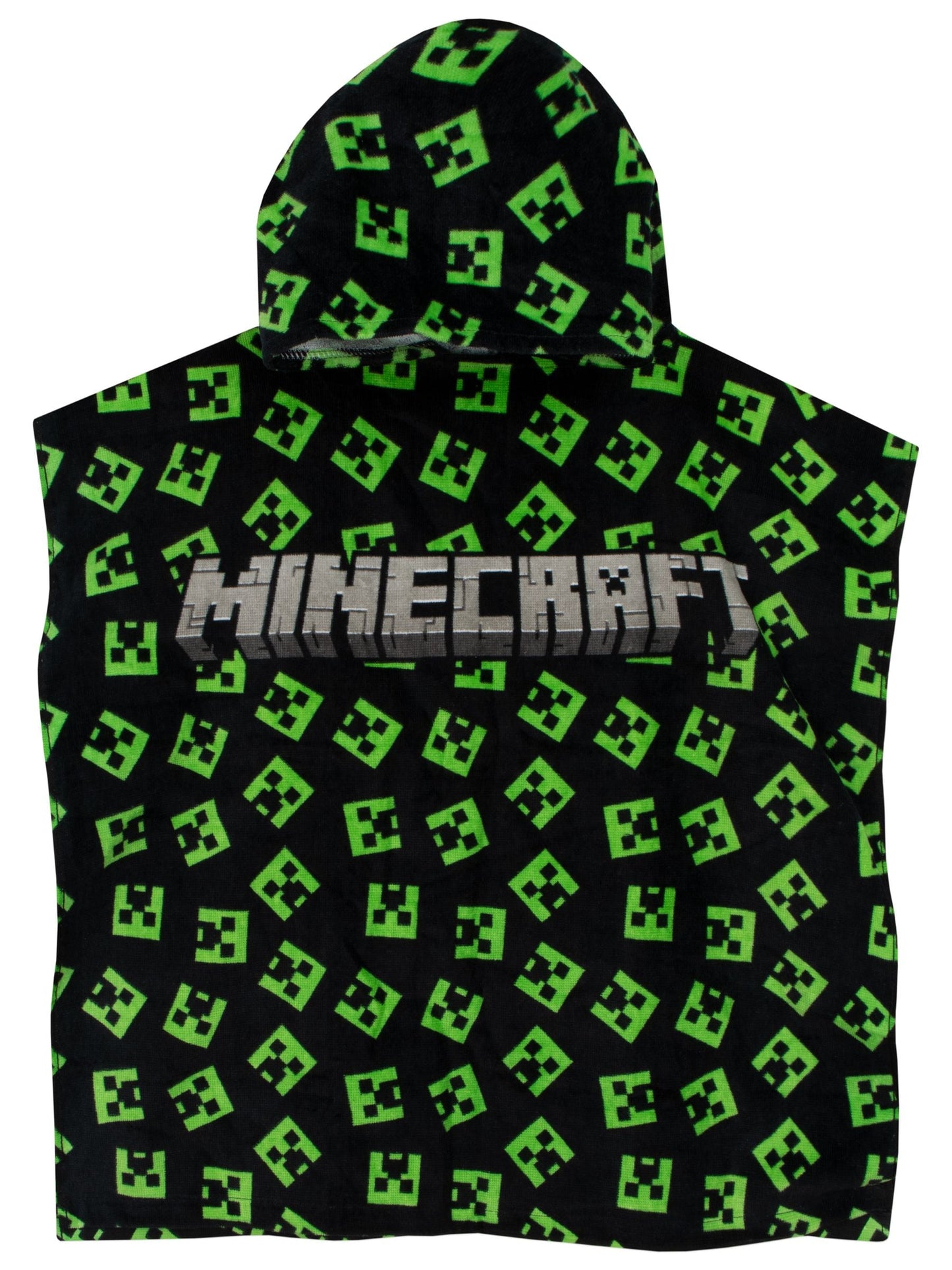 Character Green Minecraft Creeper Swim & Beach Towel 100% Cotton Poncho image 1