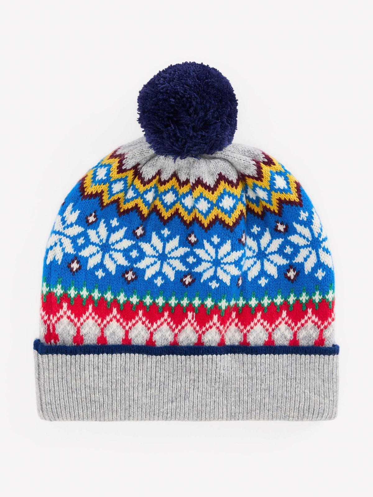 Boden Grey Fair Isle Beanie - image 1
