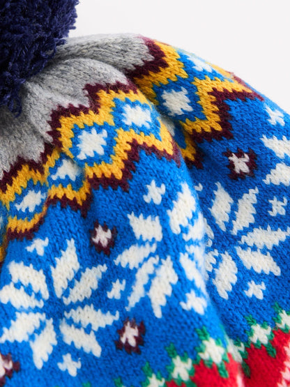 Boden Grey Fair Isle Beanie - image 2