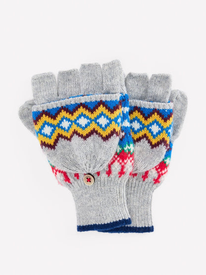 Boden Grey Fairisle Mittens - image 1