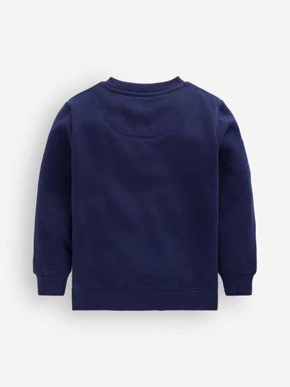 Boden Blue Applique Christmas Sweatshirt - image 2