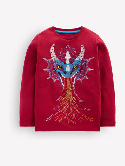 Boden Red Glow Superstitch T-Shirt - image 1