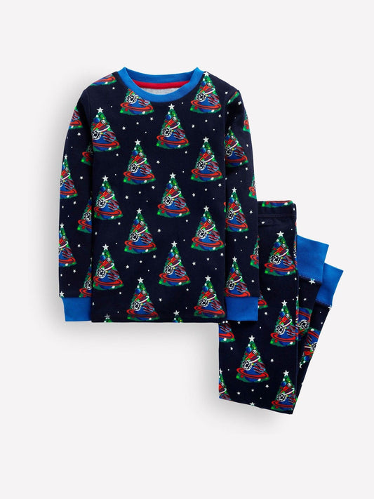 Boden Blue Snug Glow-In-The-Dark Pyjamas - image 1