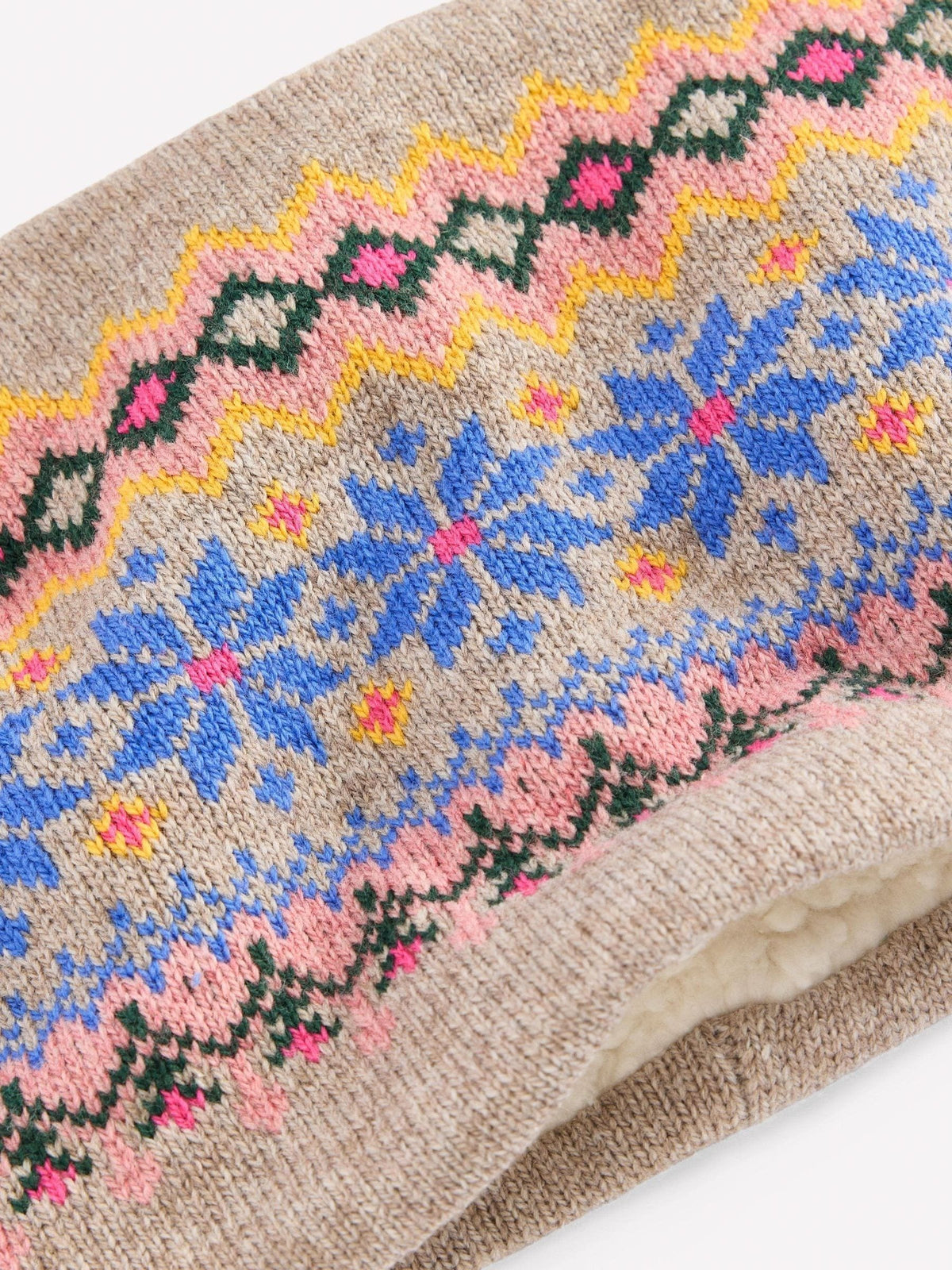 Boden Pink Fair Isle Snood - image 3