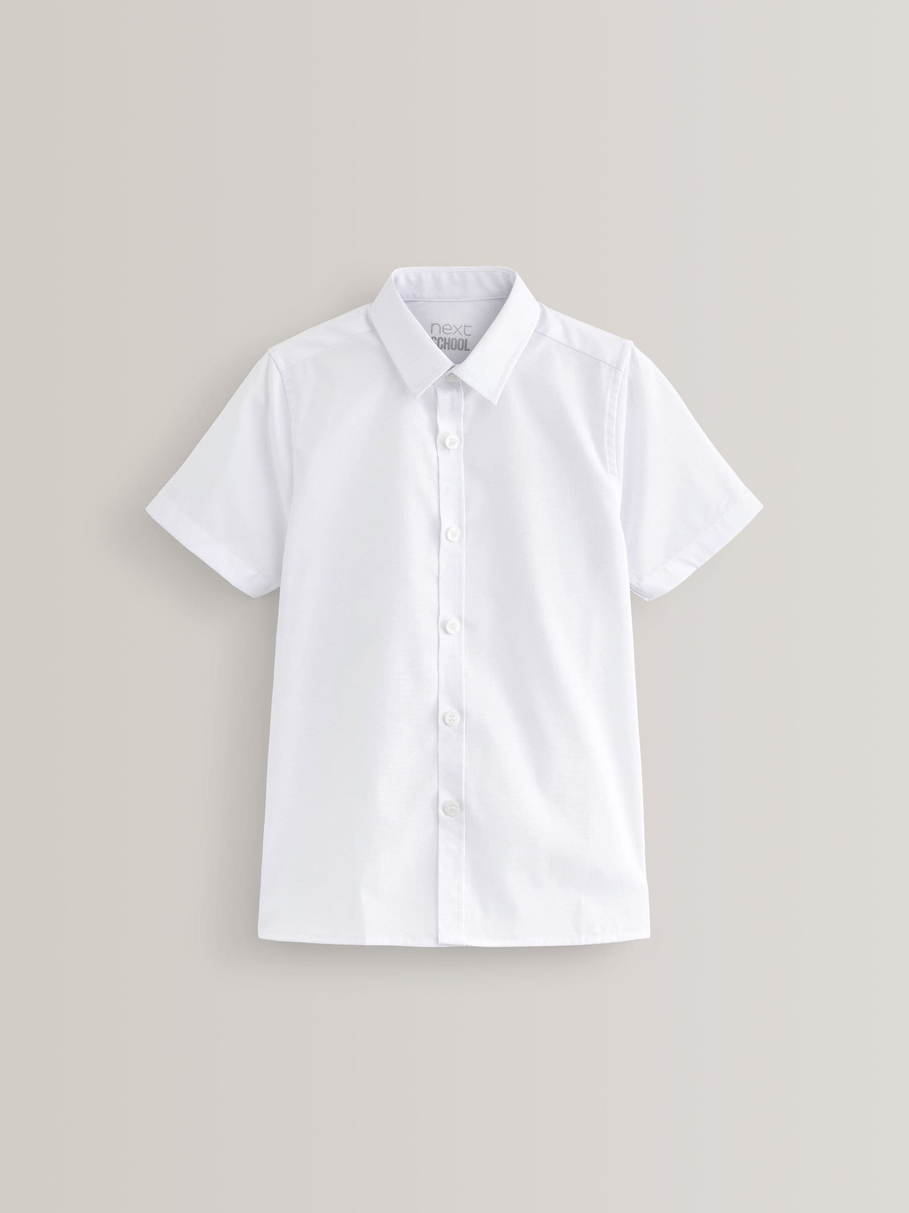 Dsiney Kidz - White 2 Pack Short Sleeve Stretch School Shirts (3-16yrs) image 2