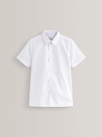 Dsiney Kidz - White 2 Pack Short Sleeve Stretch School Shirts (3-16yrs) image 2