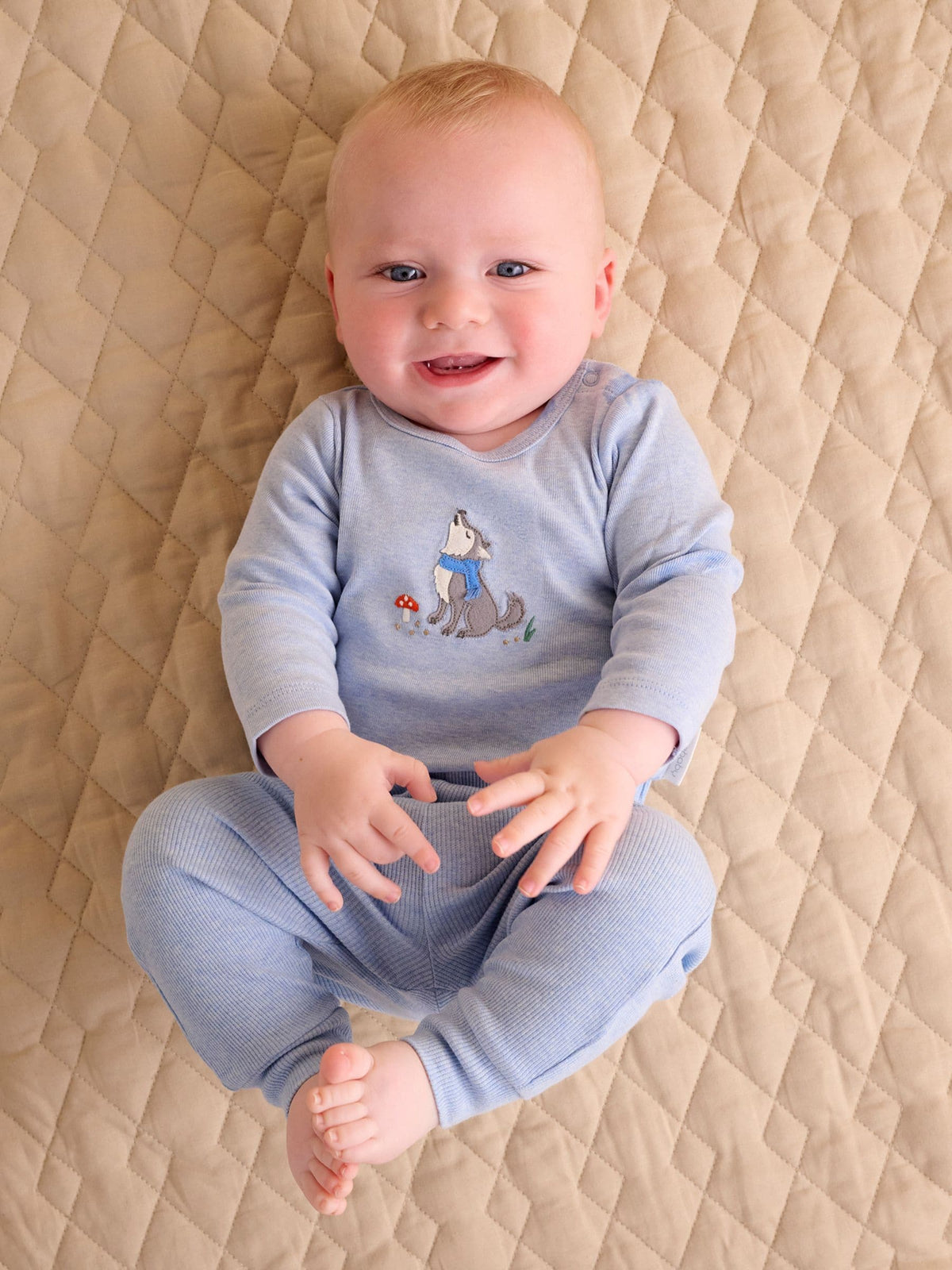 Dsiney Kidz - Purebaby Blue Printed Longsleeve Bodysuit 2 Pack image 6