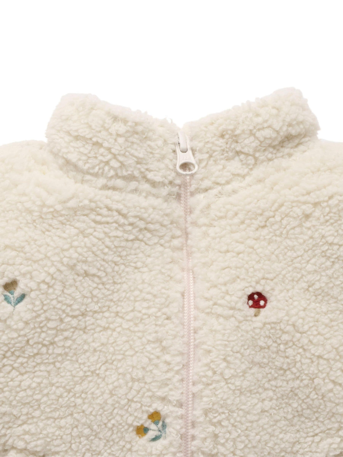 Dsiney Kidz - Purebaby White Fluffy Embroidered Zip Jacket image 5