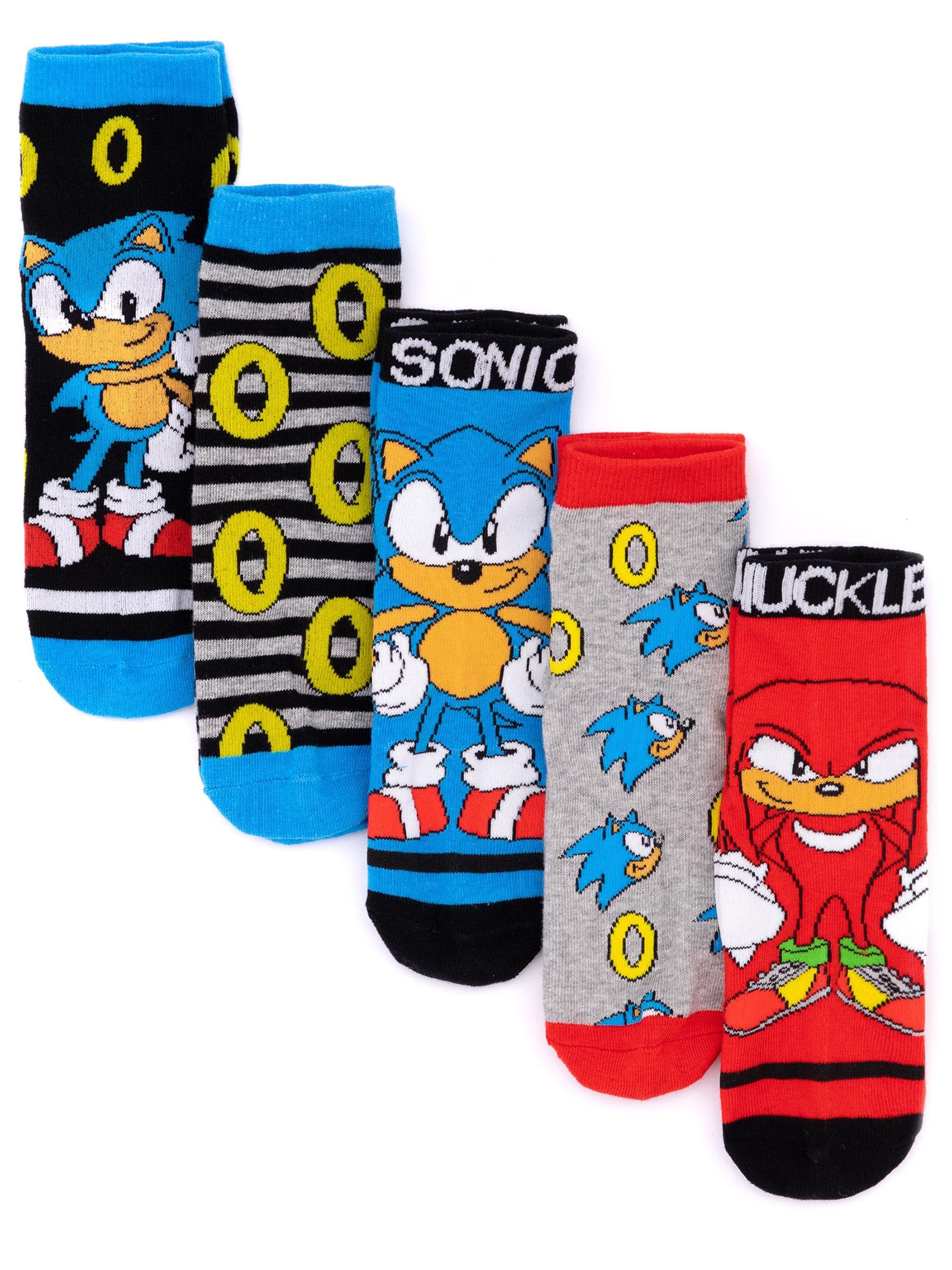 Dsiney Kidz - Vanilla Underground Multicoloured Sonic the Hedgehog Calf Socks Set of 5 image 1