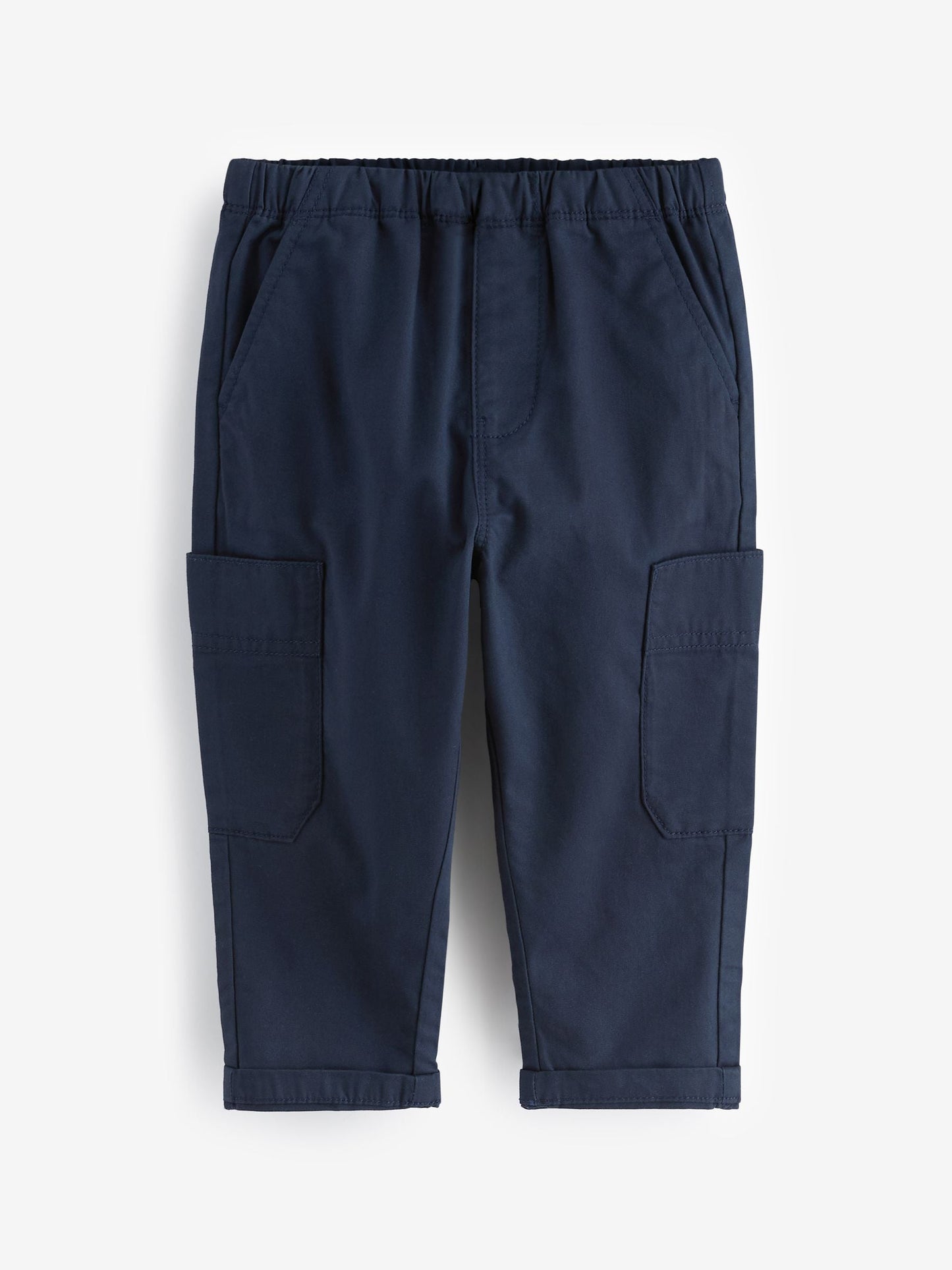 Navy Side Pocket Pull On Trousers (3mths-7yrs) image 1