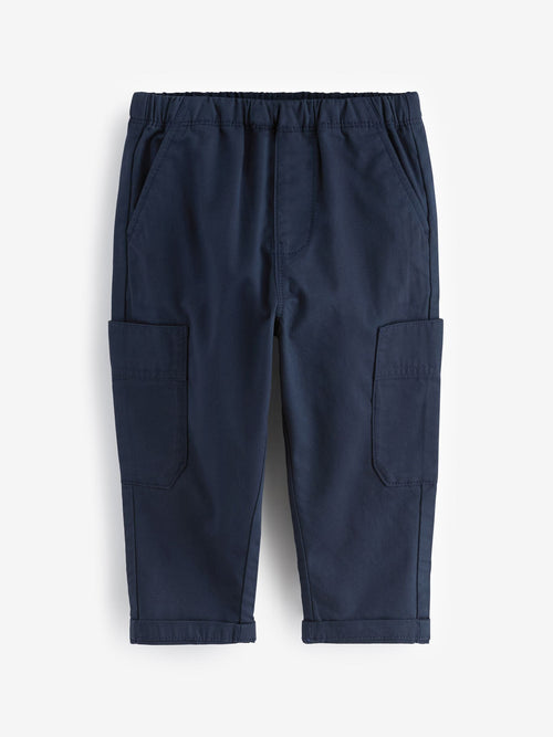 Navy Side Pocket Pull On Trousers (3mths-7yrs) image 1