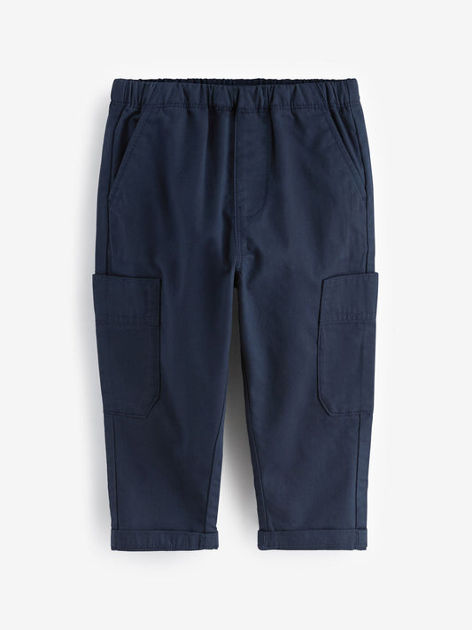 Navy Side Pocket Pull On Trousers (3mths-7yrs) image 1