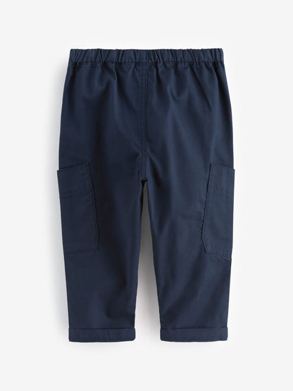 Navy Side Pocket Pull On Trousers (3mths-7yrs) image 2