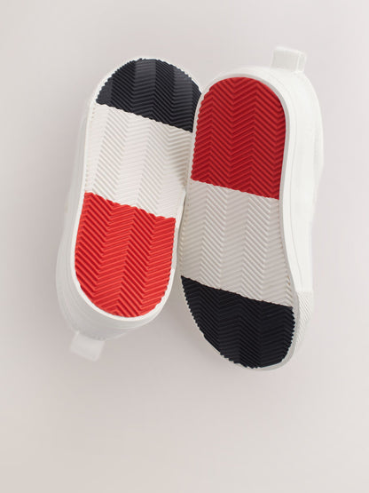 White Wide Fit (G) Two Strap Touch Fastening Trainers image 5