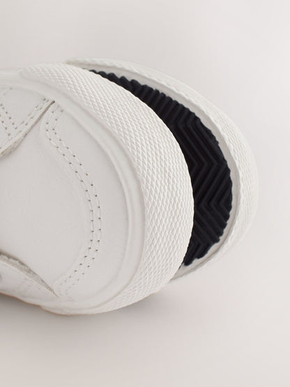 White Wide Fit (G) Two Strap Touch Fastening Trainers image 8