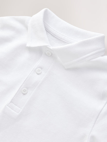 Dsiney Kidz - White Long Sleeve School Polo Shirts 2 Pack (3-16yrs) image 5