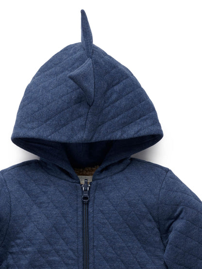 Dsiney Kidz - Purebaby Blue Quilted Dragon Zip Jacket image 4